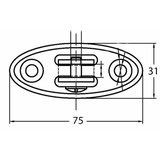 Soporte de horquilla giratorio de 180 grados FNI S5959-A0070