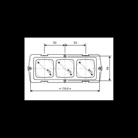 Cbe Supporto a Tre Moduli 270882