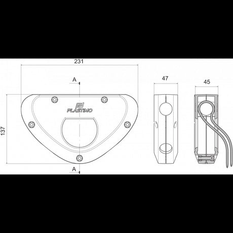 Plastimo Supporto Motore Fuoribordo Grigio 65628