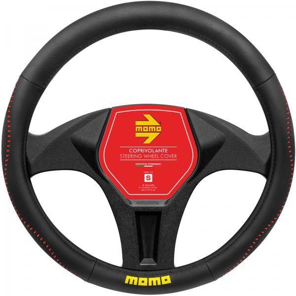 Momo Street Steering Wheel Cover Black/Red 36.5-37.9 cm