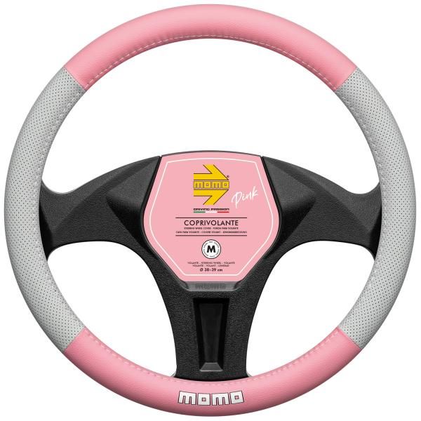 Momo Easy Steering Wheel Cover Pink/Grey 38-39 cm