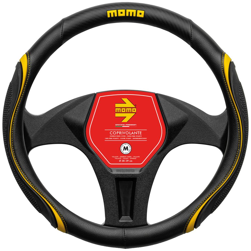 Momo Coprivolante Wave nero/giallo/carbon 38-39 cm