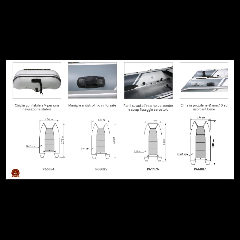 Tender Trail P270KH 2.72 m 66084 Plastimo
