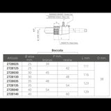 Eliche Radice Tenuta Rmta Diametro mm 25 Oro 90900321 ORO PREMITRECCIA PREMISTOPPA