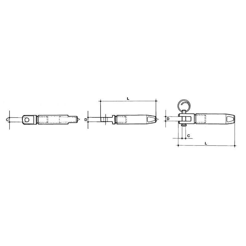 Terminal Mavi.Mare para cables de acero Horquilla Parafil Diámetro mm 7 173.04