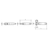 Terminal Mavi.Mare para cables de acero Horquilla Parafil Diámetro mm 7 173.04