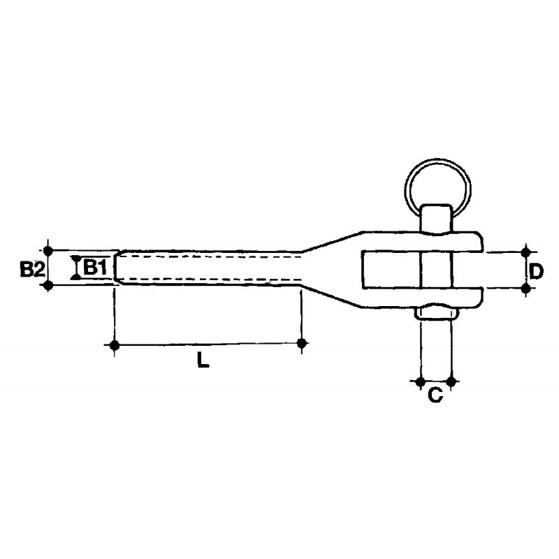 Mavi.Mare Terminal for Steel Cables Press Fork Diameter mm 2.5/3 109.03