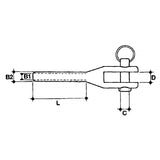 Mavi.Mare Terminal for Steel Cables Press Fork Diameter mm 2.5/3 109.03