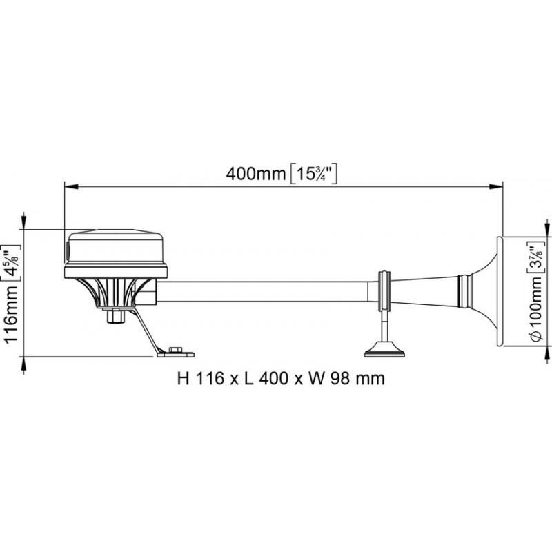 Marco Tromba Nautica a Cornetto 12 Volt 132 040 12