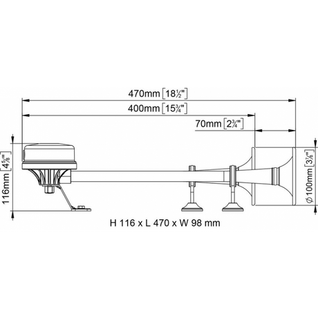 Marco Nautisches Doppelhorn 12 Volt 132 060 12