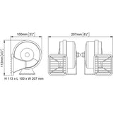 Marco 12 Volt Chrom Doppel-Schiffshorn 132 020 12