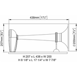 Trompeta cromada Marco 24 V 12/20Mt 150 002 13