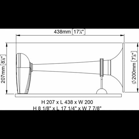 Marco Tromba Cromata 24 V 12/20Mt 150 002 13