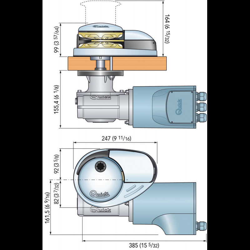 Quick Salpa Ancora Verticali Dp3 con Campana 1500W 12 Volt B.8 FSDP31512D08A00