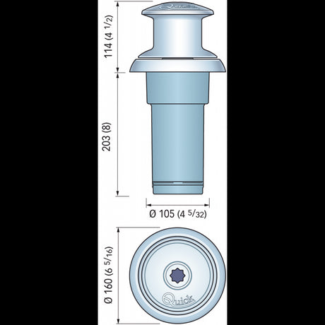 Quick Verricello da Tonneggio Totem 800W 24 V Campana Diametro mm 130 FSTM31100000B00