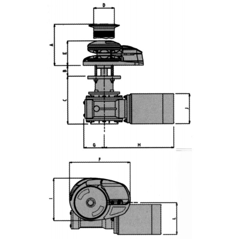 Lofrans X2 Aluminium Low 1500W 12 Volt 8mm 601053 Marine Winch