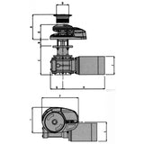 Lofrans verricello nautico X2 Alu 1000W 12 Volt Low Profil mm 8 472557