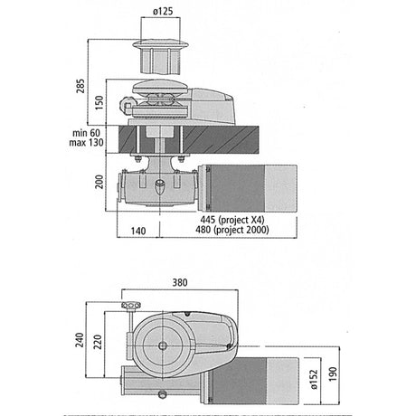 Lofrans verricello nautico X4 2300W 24 V con Campana mm 10 600073