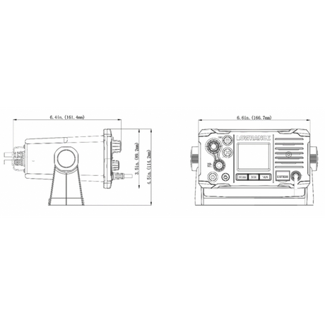 VHF Link-6S DSC Schwarz mit Lowrance GPS