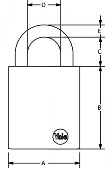 Candado de alta seguridad Yale de 48 mm