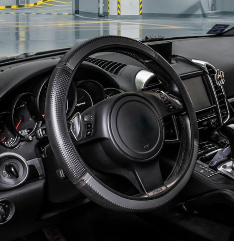 Cora Perfect Fit Steering Wheel Cover Carbon Look/Grey