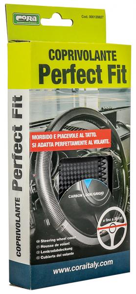 Cora Perfect Fit Steering Wheel Cover Carbon Look/Grey