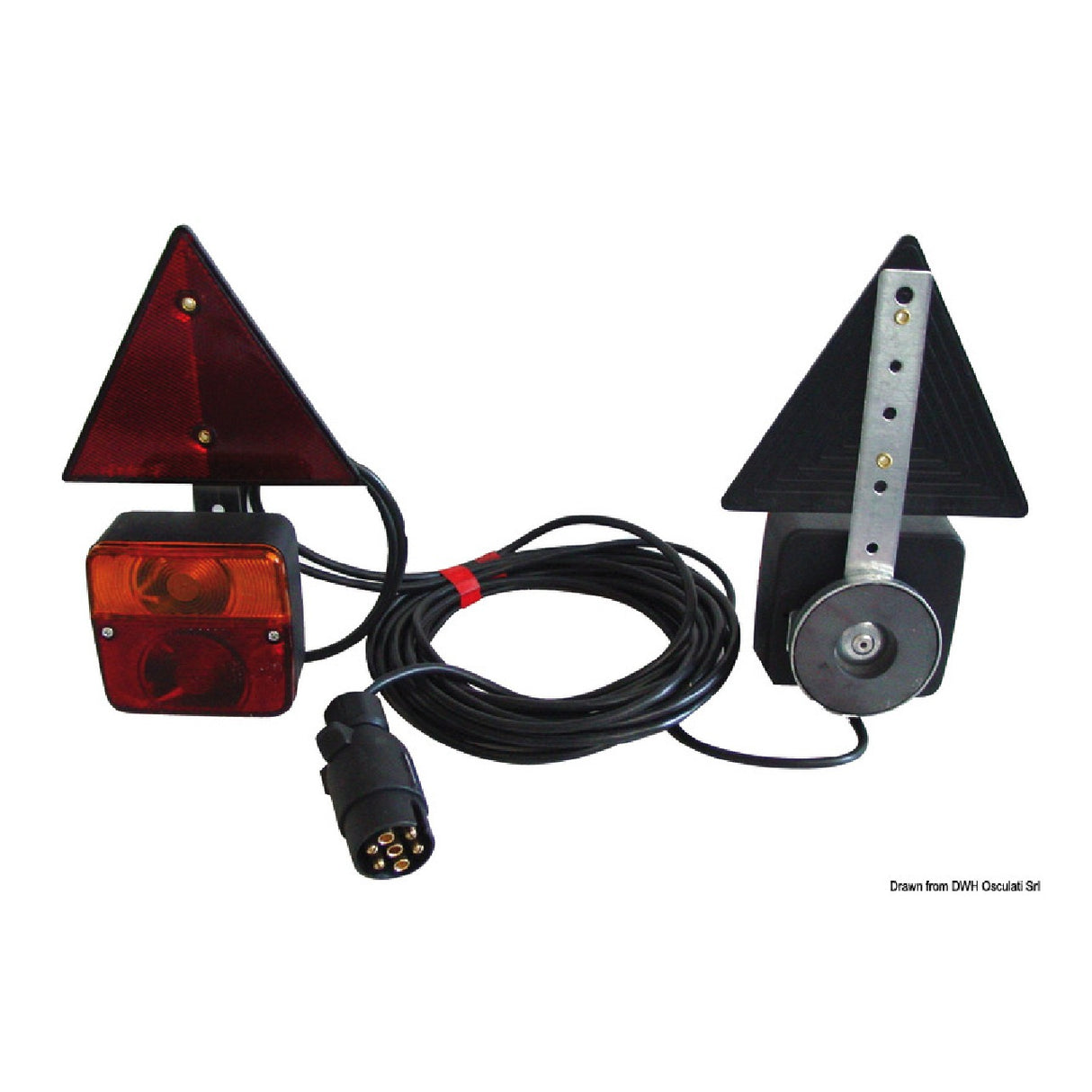 Osculati Kit luci LED per carrello traino fissaggio magnetico freccia dinamica
