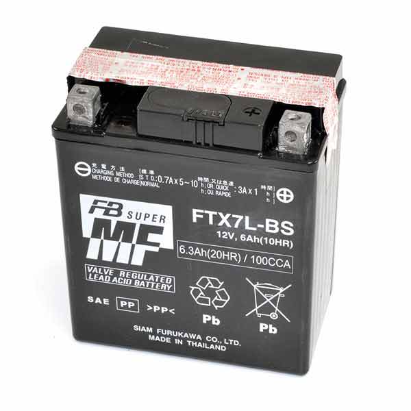 Batteria Moto Furukawa FTX7L-BS (Sigillata Con Acido A Corredo) 12V/6Ah