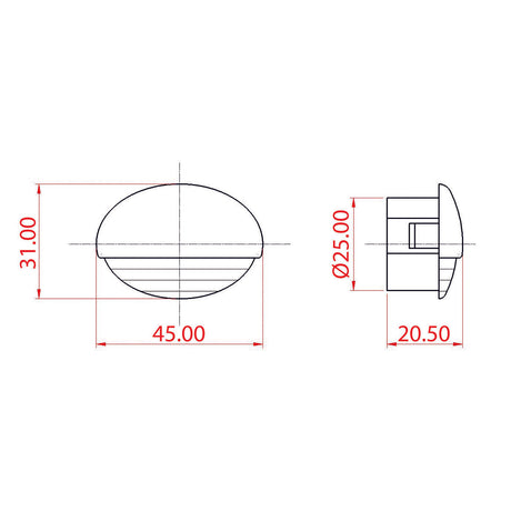 Trem Luce cortesia a LED Volts 12 Watt 0,5 LED 1 luce Bianco mm 45x31