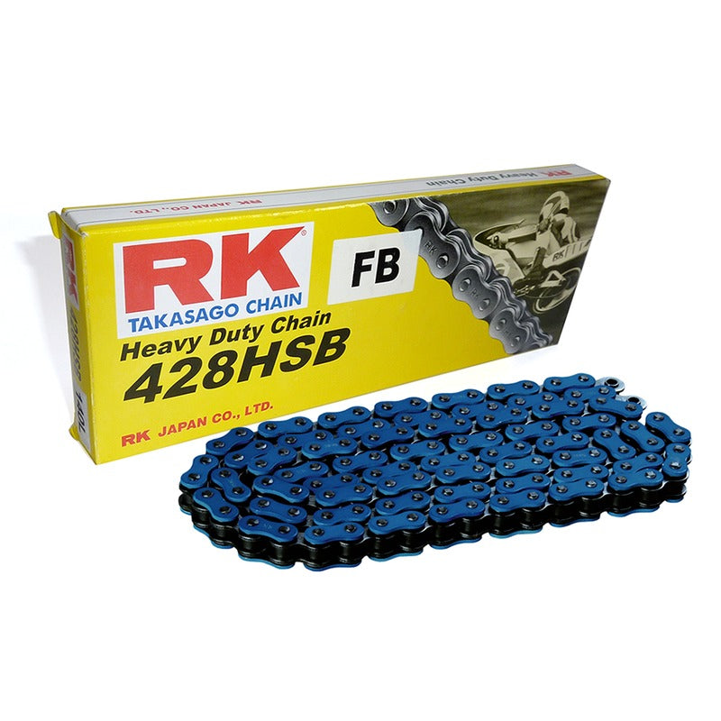 Rk Catena trasmissione moto passo 428Hsb 140 maglie Clblu