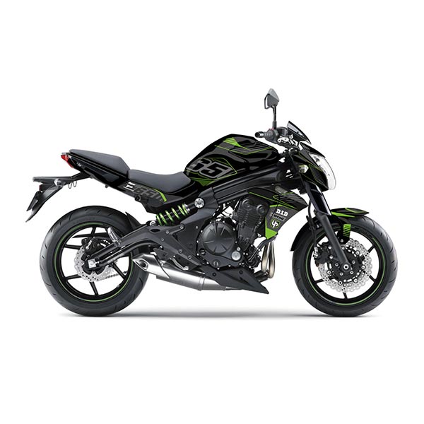 Up Design Kit Grafiche Adesive Per Kawasaki Er6N 13->16 Nero-Bianco