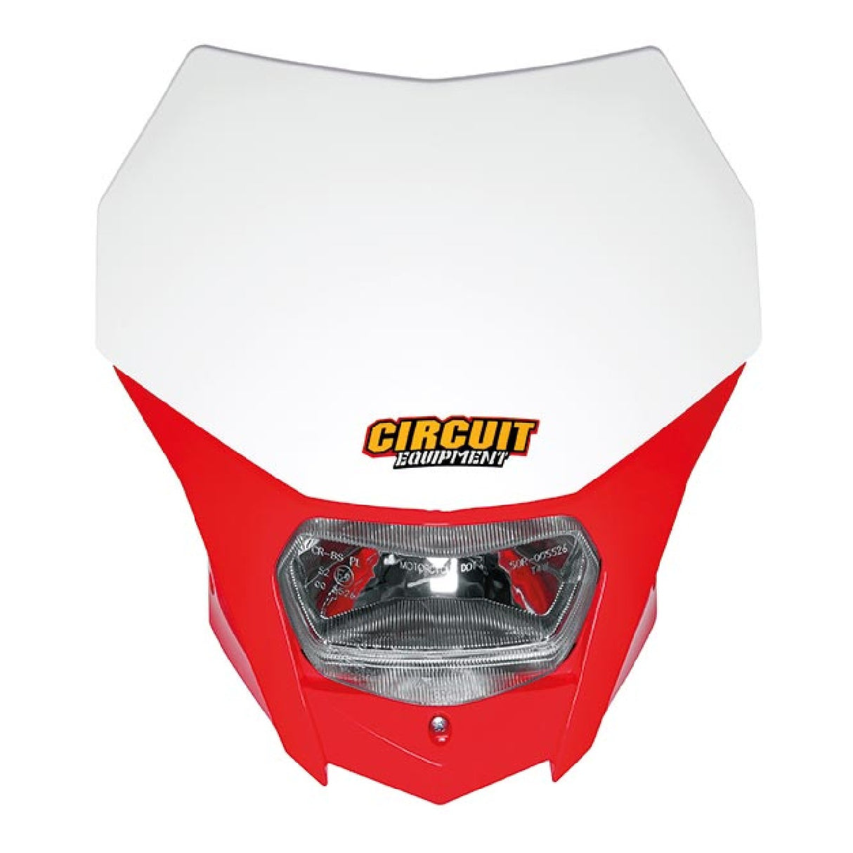 Circuit Mascherina Portafaro Enduro BAGUS Bianco-Rosso Honda Led HL022-2A2