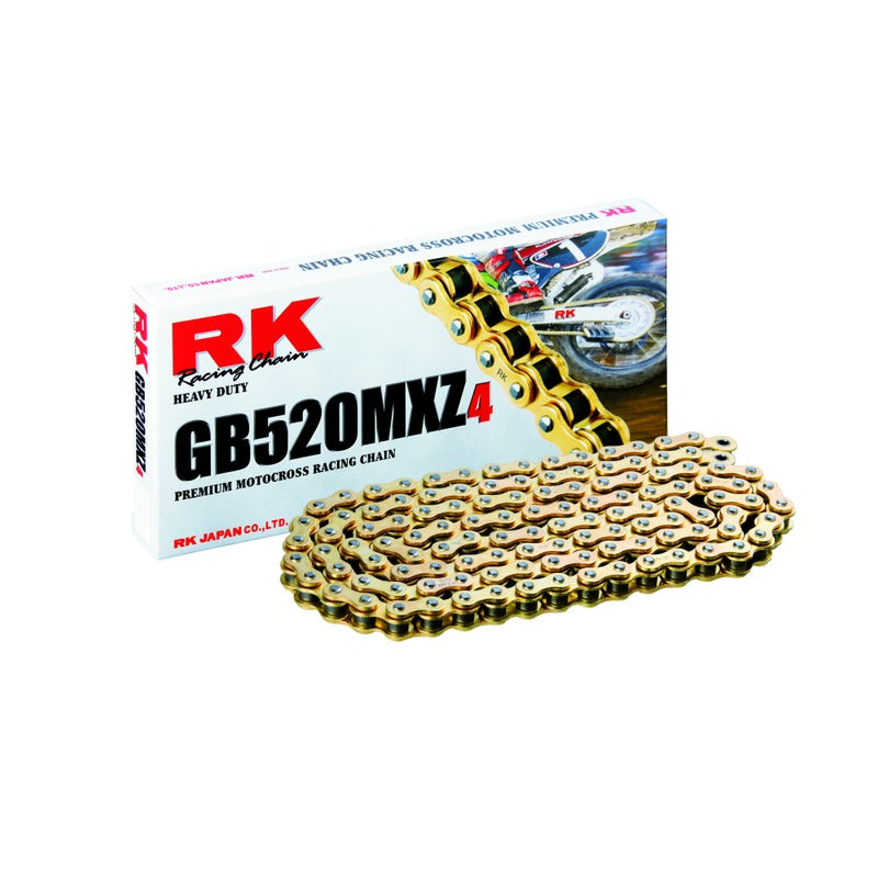 Rk Catena trasmissione moto passo 520Mxz4 Oro 114 maglie Cl