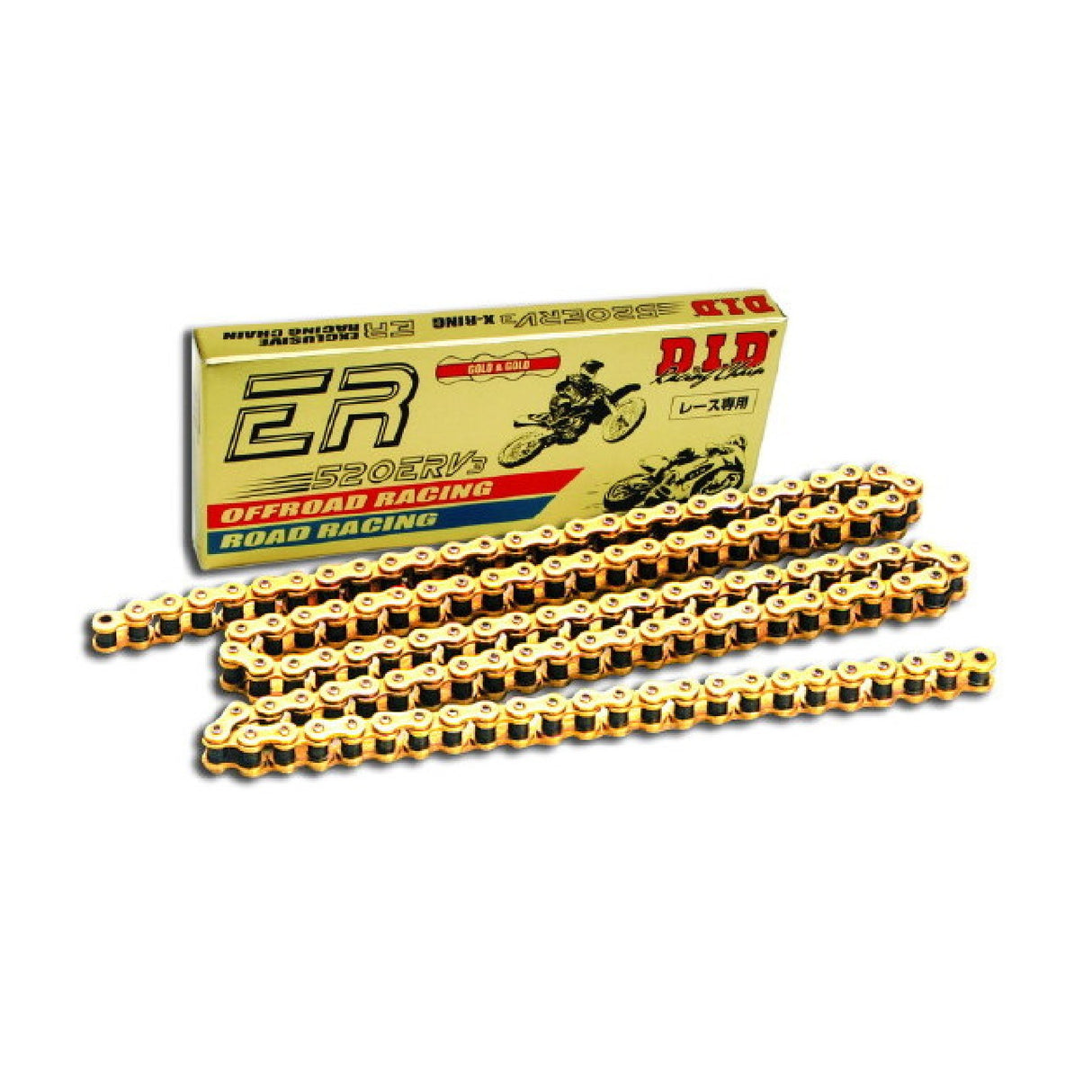 DID Catena di trasmissione 520ERV3 Gold & Gold 108 maglie giunto a rivetto ZJ