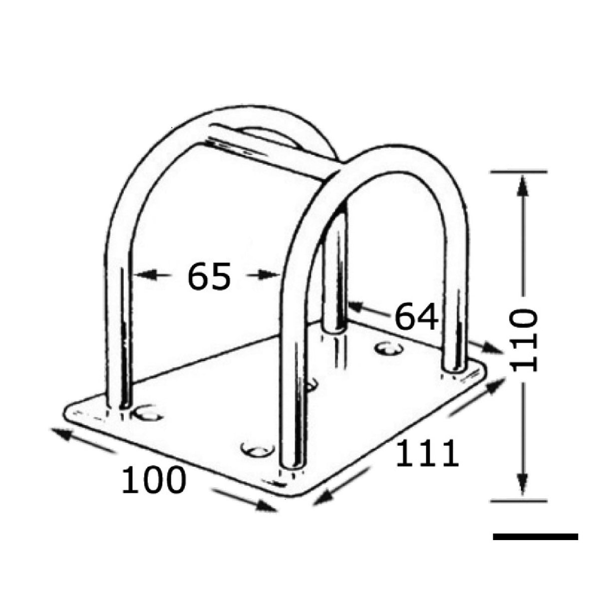 Osculati Porta tangone 60.615.73