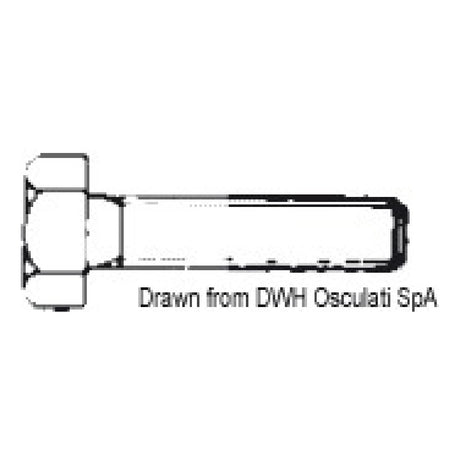 Osculati Hex Head Screws Fully Threaded UNI 5739 DIN 933