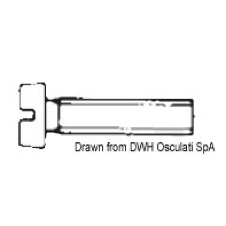 Osculati Fully threaded pan head screws with screwdriver slot, UNI 6107 DIN 84