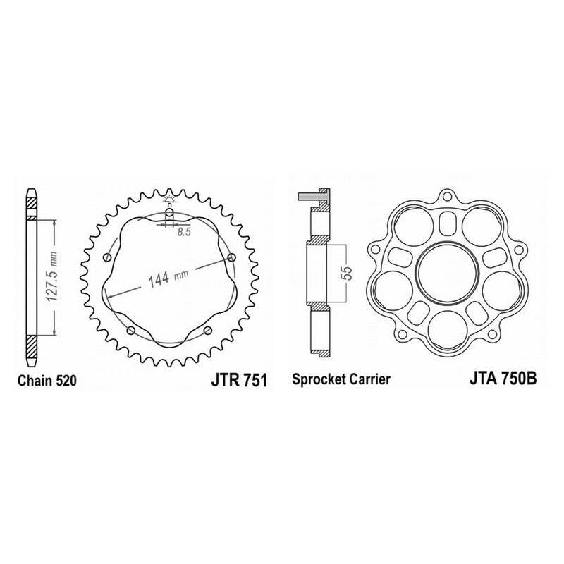 Jt Kit Corona+Parastrappi Ducati 748