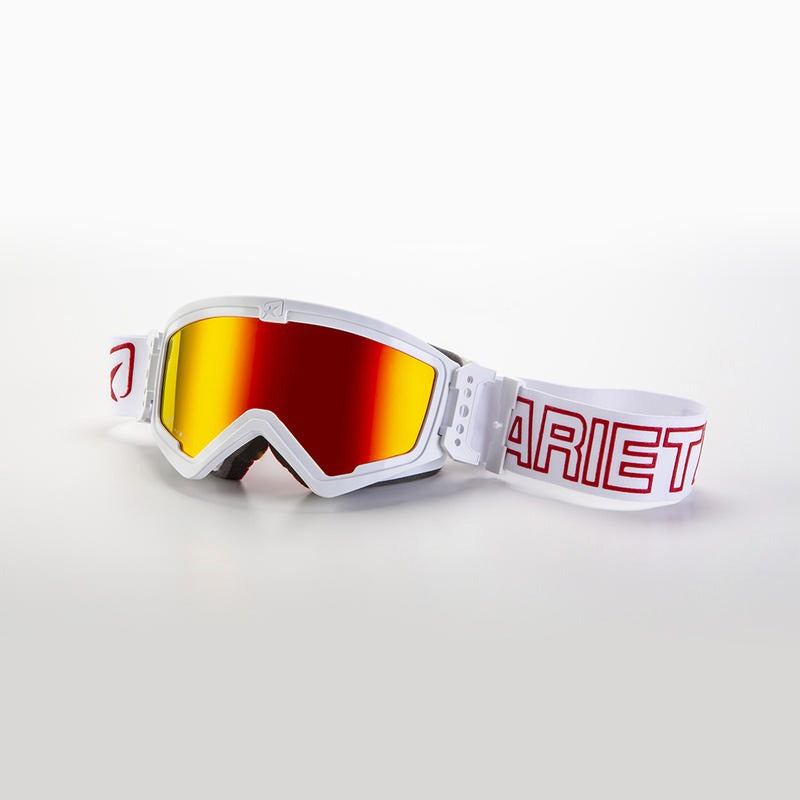 Ariete Maschera Moto Cross - Enduro Mudmax Bianco Lente Rossa 14940-BRR