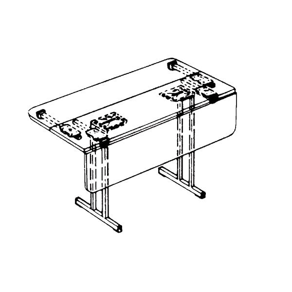 Cursore tavolo 300 mm grigio CUR300