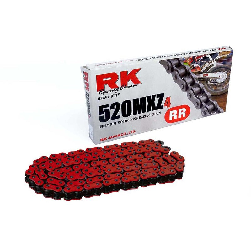 Rk Catena trasmissione moto passo 520Mxz4 120 maglie cl Rossa