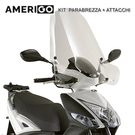 Parabrezza KYMCO AGILITY 50-125-150-200 R16+ 14>20 trasparente con attacchi