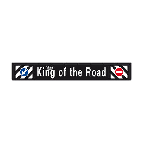 Paraspruzzo lungo in pvc, segnaletica in rilievo 240x35 cm Nero King of the road