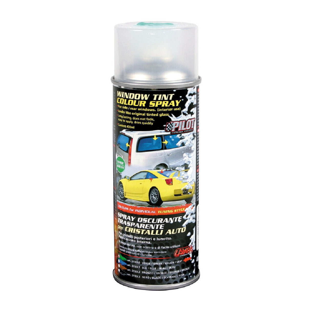 Pilot Spray oscurante-trasparente per cristalli auto - Verde