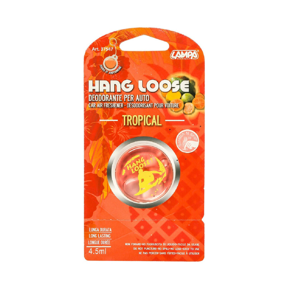 Lampa Hang Loose, deodorante per abitacolo - 4,5 ml - Tropicale