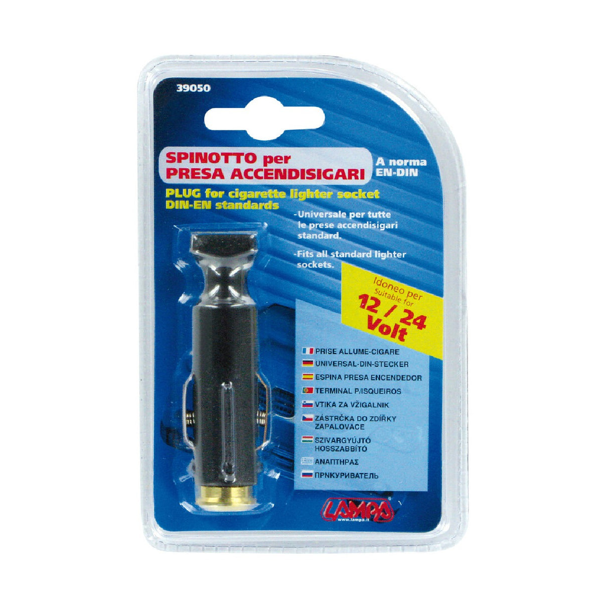Lampa Spinotto standard per presa accendisigari 12/24V