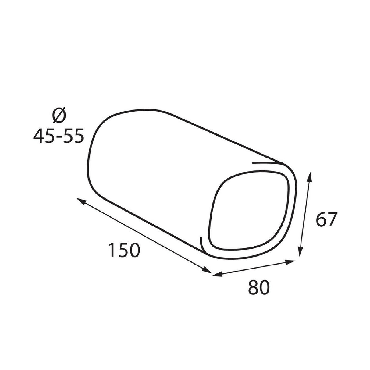 Pilot Terminale di scarico auto Taglio Diritto TS-18 L