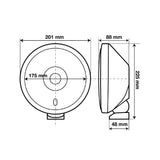 Lampa X-Due, Faro alogeno di profondità con luce di posizione - Bianco