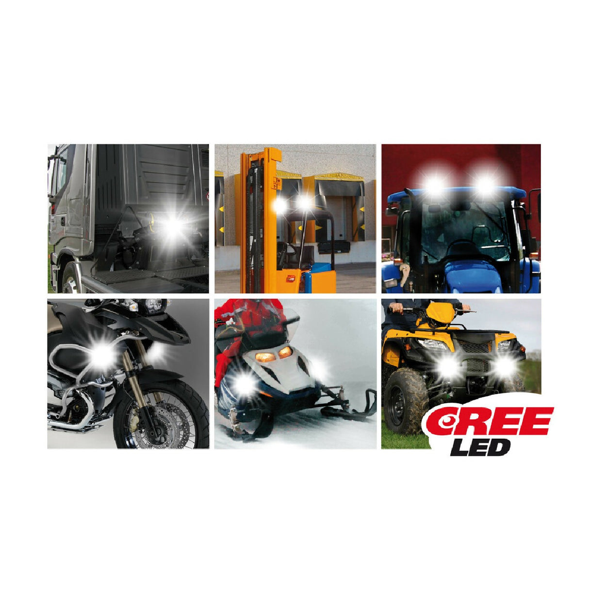 Lampa WL-8, faro ausiliario a 1 Led Cree - 10/30V - Bianco