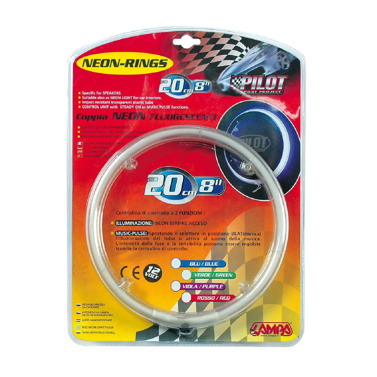 Pilot NR-20, Neon Rings 12V - Ø 20 cm - Purple